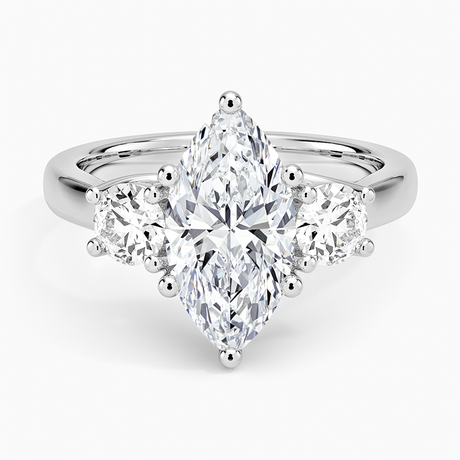 Three Stone Trellis Engagement Ring Setting