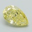 1.63 Ct. Fancy Intense Yellow Pear Lab Grown Diamond