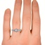 The Weslan Ring, smallzoomed in top view on a hand