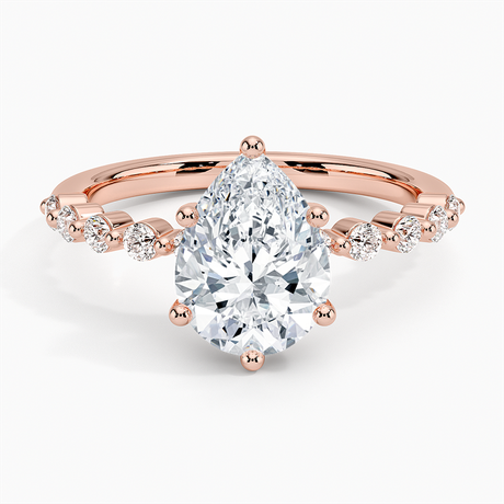 14K Rose Gold Marseille Half Coverage Diamond Ring (1/4 ct. tw.)