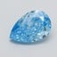 0.72 Ct. Fancy Vivid  Blue Pear Lab Grown Diamond