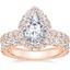 14K Rose Gold Estelle Diamond Ring (3/4 ct. tw.) with Anthology Eternity Diamond Ring (1 1/3 ct. tw.)