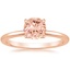 14K Rose Gold Petal 1.5mm Diamond Ring, smalltop view
