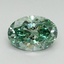 1.09 Ct. Fancy Vivid Green Oval Lab Grown Diamond