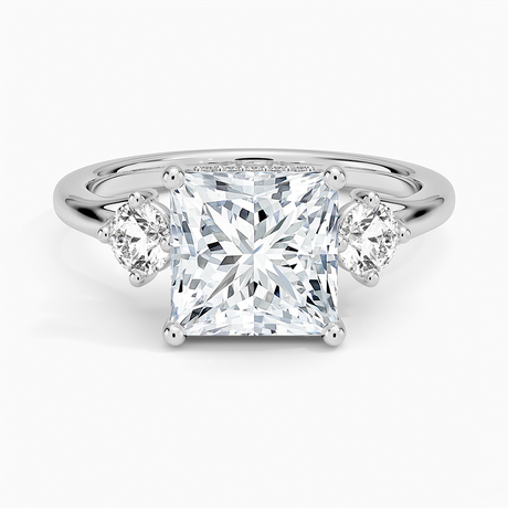18K White Gold Luxe Floating Three Stone Diamond Ring (1/3 ct. tw.)