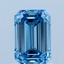 1.11 Ct. Fancy Vivid Blue Emerald Lab Grown Diamond