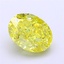 2.11 Ct. Fancy Vivid  Yellow Oval Lab Grown Diamond