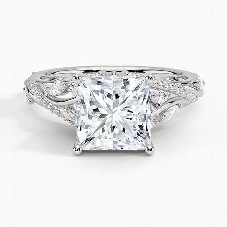 18K White Gold Begonia Vine Diamond Ring (1/2 ct. tw.)