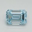 1.02 Ct. Fancy Intense Blue Emerald Lab Grown Diamond