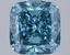 3.02 Ct. Fancy Vivid Blue Cushion Lab Grown Diamond