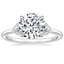 18K White Gold Mara Diamond Ring, smalltop view