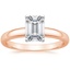 14K Rose Gold Comfort Fit 3mm Ring, smalltop view
