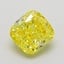 1.05 Ct. Fancy Vivid  Yellow Cushion Lab Grown Diamond