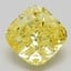 2.51 Ct. Fancy Vivid Yellow Cushion Lab Grown Diamond