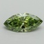 1.00 Ct. Fancy Vivid Green Marquise Lab Grown Diamond