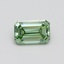 0.54 Ct. Fancy Intense Pacific Green Emerald Lab Grown Diamond
