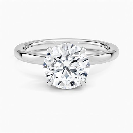 18K White Gold Lumiere 2mm Diamond Ring (1/8 ct. tw.)