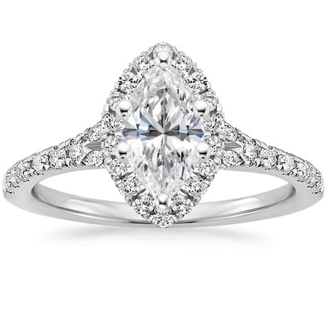 18K White Gold Joy Diamond Ring (1/3 ct. tw.) with Bliss Diamond Ring (1/5 ct. tw.)