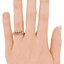 The Almeta Ring, smallzoomed in top view on a hand