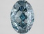 3.23 Ct. Fancy Intense Greenish Blue Oval Lab Grown Diamond
