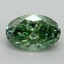 4.13 Ct. Fancy Vivid Pacific Green Oval Lab Grown Diamond