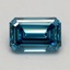 0.95 Ct. Fancy Vivid Blue Emerald Lab Grown Diamond