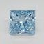 1.64 Ct. Fancy Vivid Blue Princess Lab Grown Diamond
