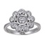 Custom Georgian Flower Diamond Bezel Ring