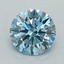 2.01 Ct. Fancy Vivid  Blue Round Lab Grown Diamond