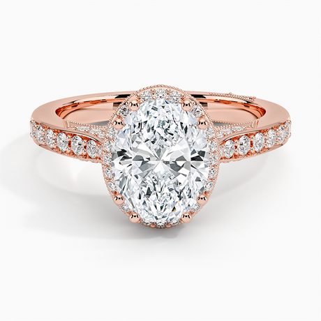 18K Rose Gold Tacori Dantela Bloom Diamond Ring