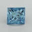 1.59 Ct. Fancy Vivid Blue Princess Lab Grown Diamond