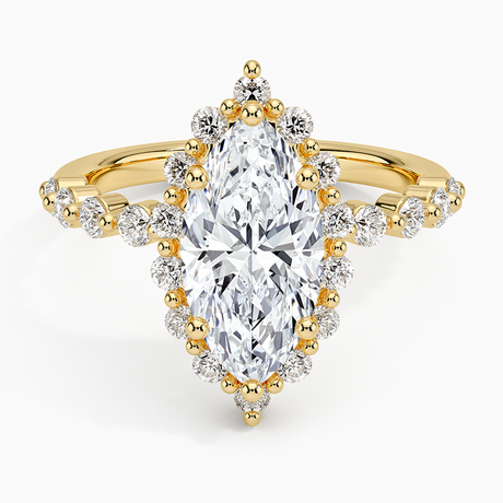 18K Yellow Gold Marseille Halo Diamond Ring (1/2 ct. tw.)