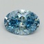 2.00 Ct. Fancy Vivid Blue Oval Lab Grown Diamond