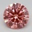 1.81 Ct. Fancy Vivid Pink Round Lab Grown Diamond, smalltop view