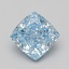 2.06 Ct. Fancy Vivid Blue Cushion Lab Grown Diamond