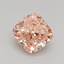 1.50 Ct. Fancy Intense Orangy Pink Cushion Lab Grown Diamond