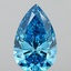 6.03 Ct. Fancy Vivid  Blue Pear Lab Grown Diamond