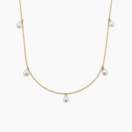 Celine Cultured Pearl Station Necklace