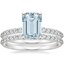 18KW Aquamarine Petite Shared Prong Bridal Set (1/2 ct. tw.), smalltop view