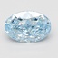 3.04 Ct. Fancy Vivid Blue Oval Lab Grown Diamond