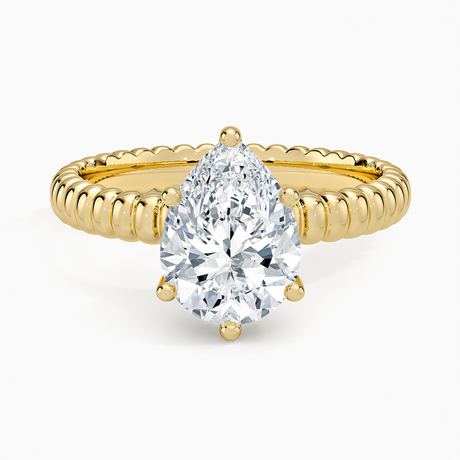 Petra Textured Solitaire Ring