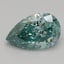 1.59 Ct. Fancy Vivid Green Pear Lab Grown Diamond