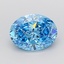 2.00 Ct. Fancy Vivid Blue Oval Lab Grown Diamond