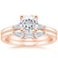 14KR Moissanite Tapered Baguette Diamond Bridal Set, smalltop view