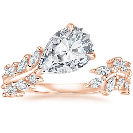 14K Rose Gold Sweeping Ivy Diamond Ring (1/2 ct. tw.)