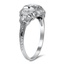 The Katie Ring, smalltop view on a hand