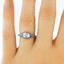 The Lucrezia Ring, smalltop view on a hand