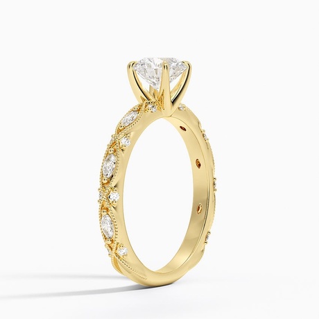 Milgrain Engagement Ring