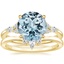 18KY Aquamarine Nadia Diamond Bridal Set, smalltop view
