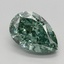 1.64 Ct. Fancy Vivid Green Pear Lab Grown Diamond